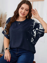 Plus Size Tops For Women Solid Print Tunic Blouse