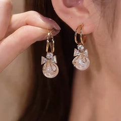 Fashion Zircon Flower Stud Earrings