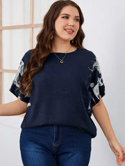 Plus Size Tops For Women Solid Print Tunic Blouse