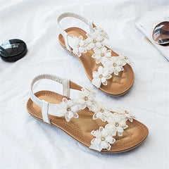 Comfortable flat sandals women woman bohemia flowers