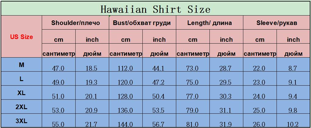 Pattern Print Hawaiian Shirt Men Short Sleeve Button