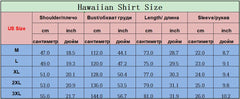 Pattern Print Hawaiian Shirt Men Short Sleeve Button