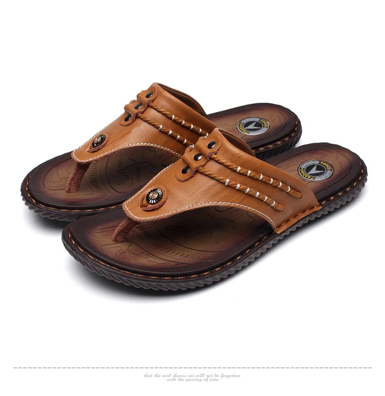 Men Flip Flops Beach Sandals Non-Slip Male Slippers