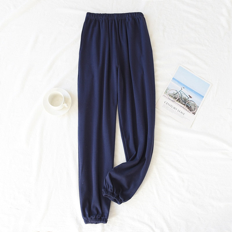 Style Cotton Pajama Pants Home Lounge