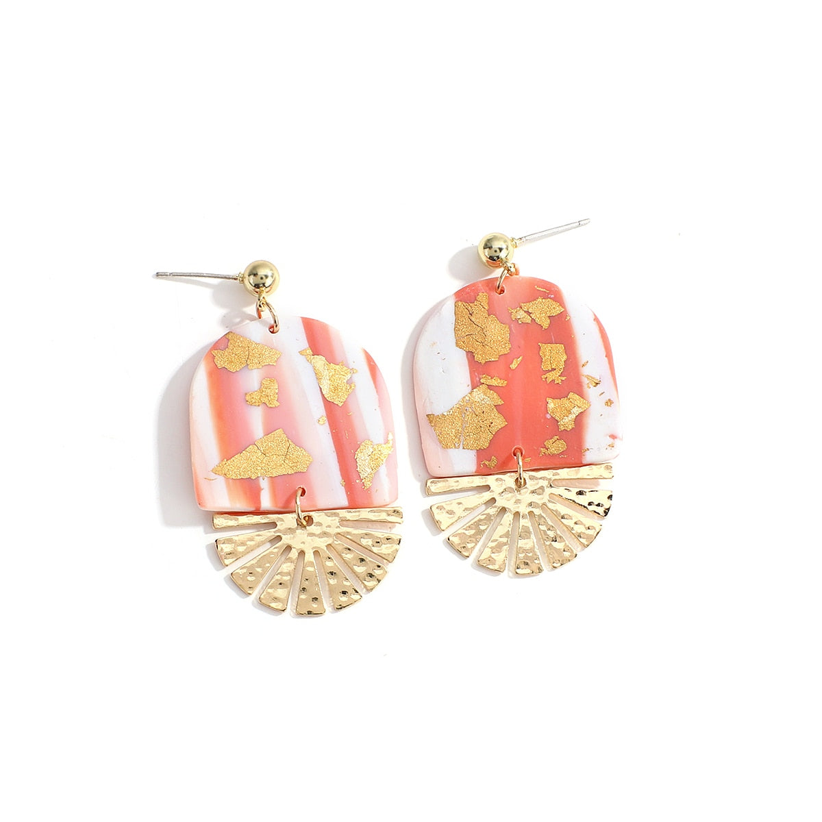 Handmade Polymer Clay Drop Earrings Fashion Pattern