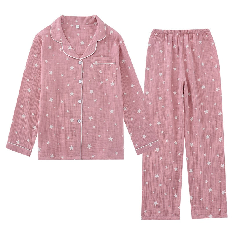 Couple cotton long-sleeved trousers pajamas suits l