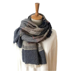 Unisex Style Scarf Cotton And Linen Solider Color