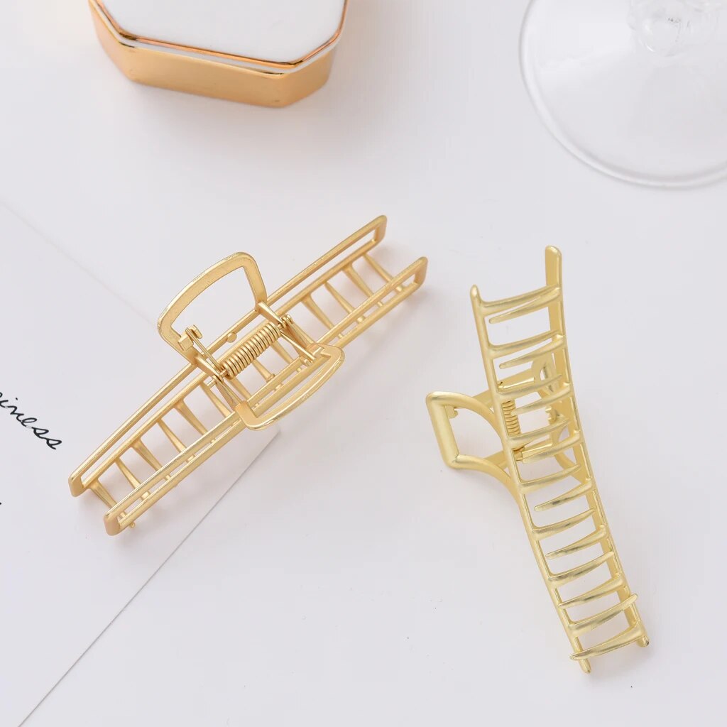 Solid Alloy Large Hair Claws Elegant Hairpins