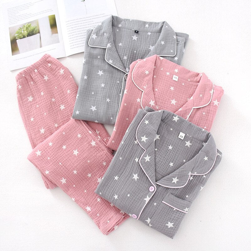 Couple cotton long-sleeved trousers pajamas suits l