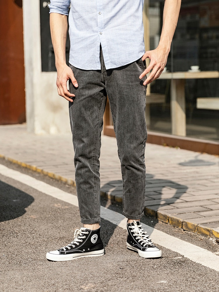 Fashion Streetwear Slim Fit Jeans Denim Trousers