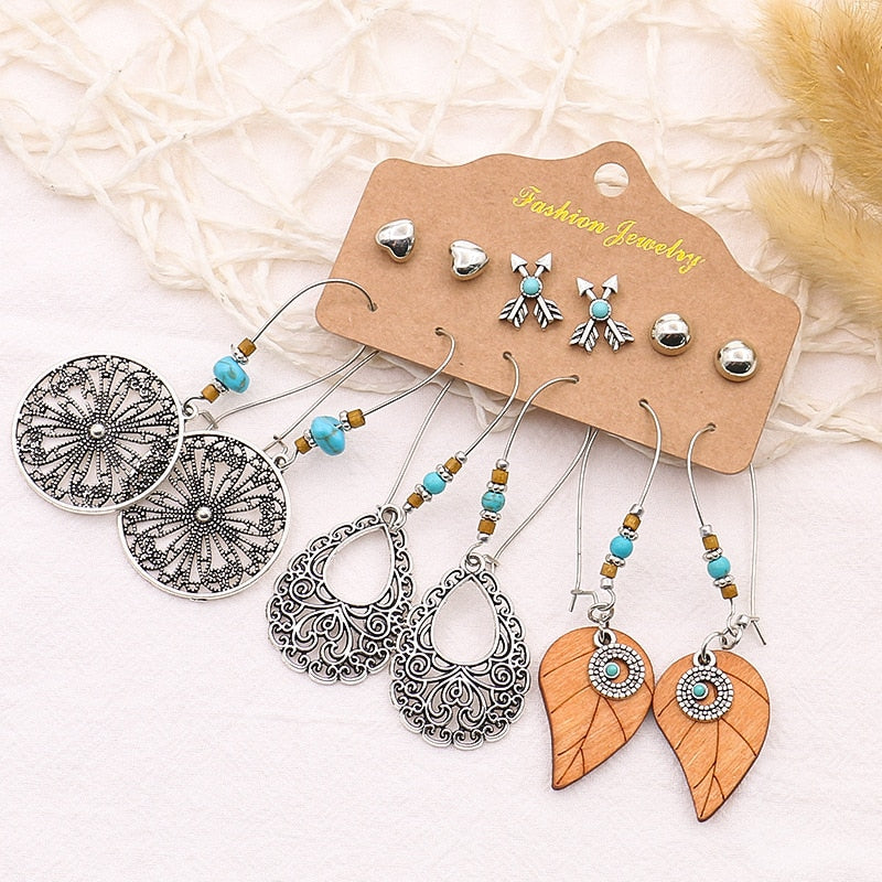 Women Earrings Set Vintage Earrings Bohemian