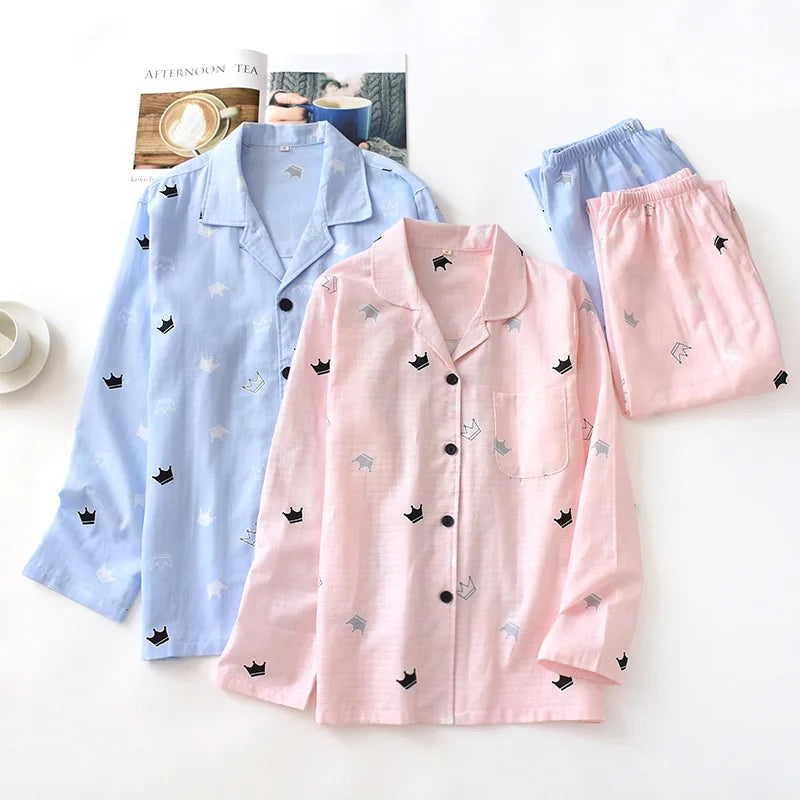 Thin Cotton Cloth Pajamas L Leisure Tops Simple Pajamas Couple Outfits