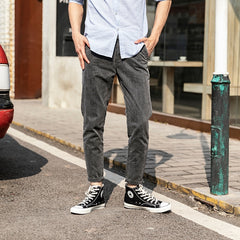 Fashion Streetwear Slim Fit Jeans Denim Trousers