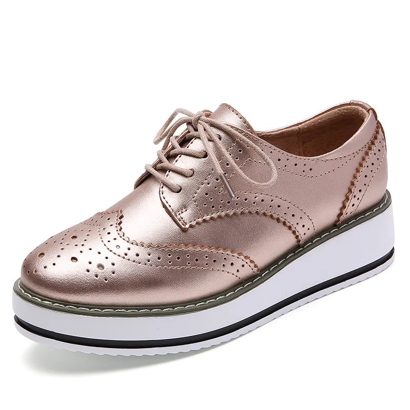 Platform Flats Lace up Classic Footwear Oxford Shoes Lady