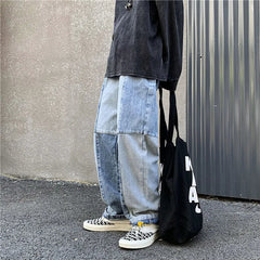 Style Fashion Men's Denim Wide-leg Pants