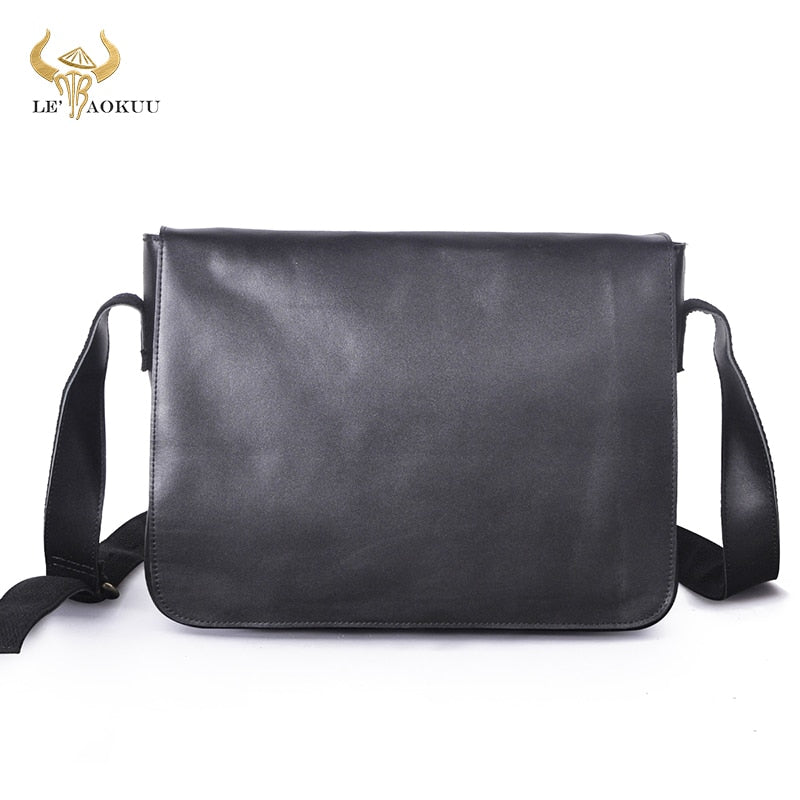 Fashion Real Leather Male Casual Messenger bag