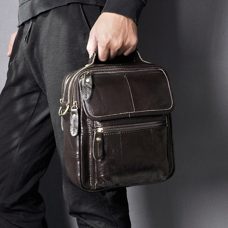 Genuine Original Leather Male Casual Shoulder Messenger bag