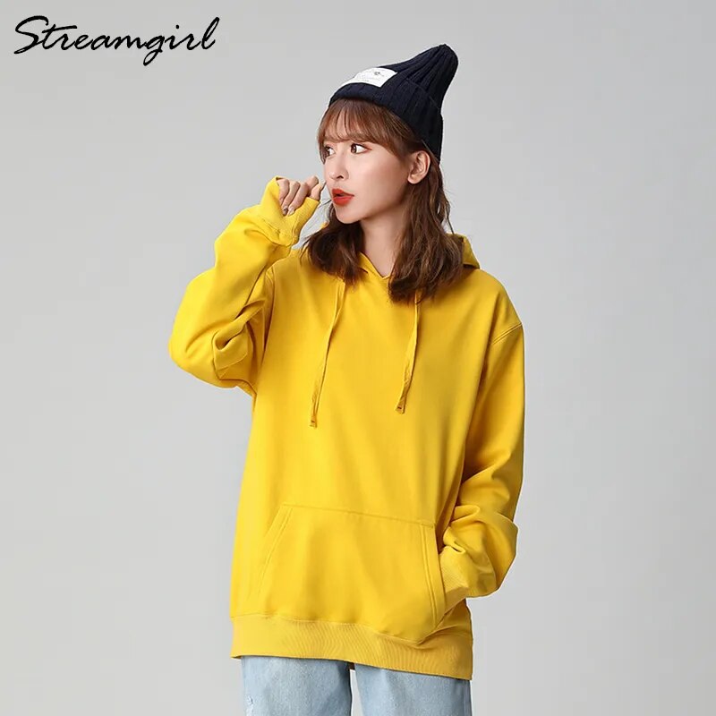 Hoodies Fleece Sweatshirt For Women Long Sleeve Fleece Oversized