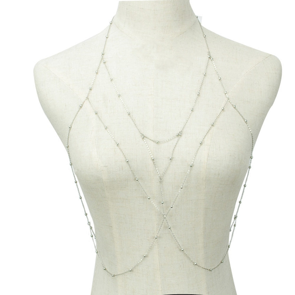 Simple Style Chain Necklace Belly Body Chain Fashion