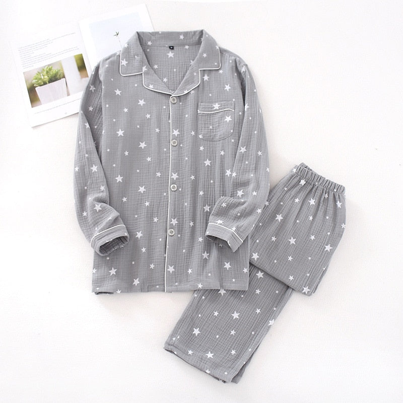 Couple cotton long-sleeved trousers pajamas suits l