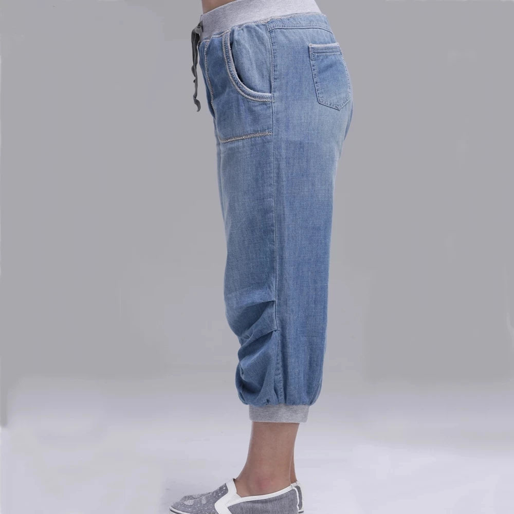 Jeans For Woman High Waist Plus Size Denim Mom Harem Pant