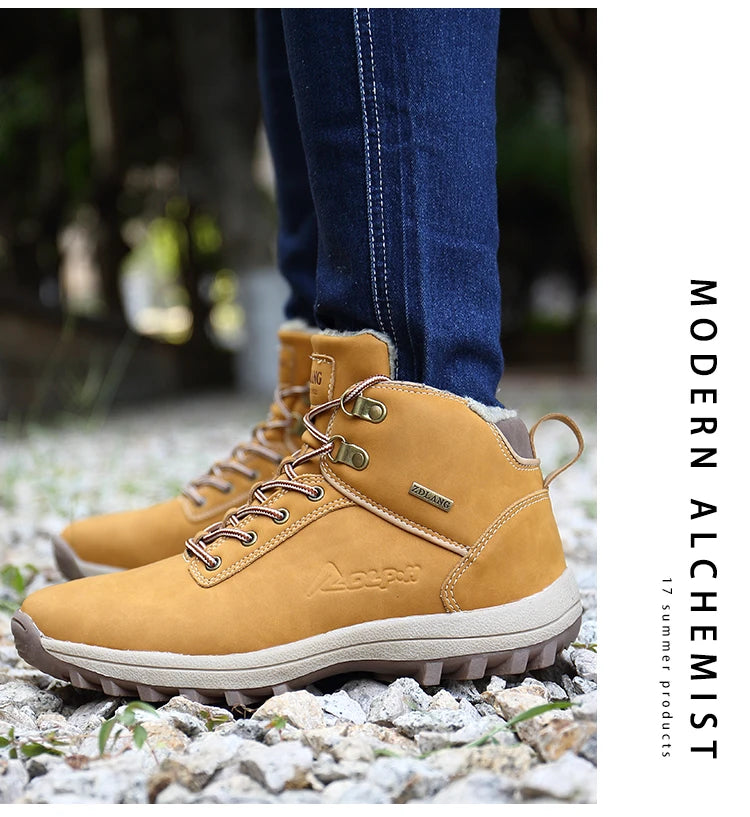 Outdoor Fashion Leather Boots Comfortable Men Shoes