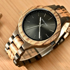 Wood Watch Men Quartz Fashion Casual Style