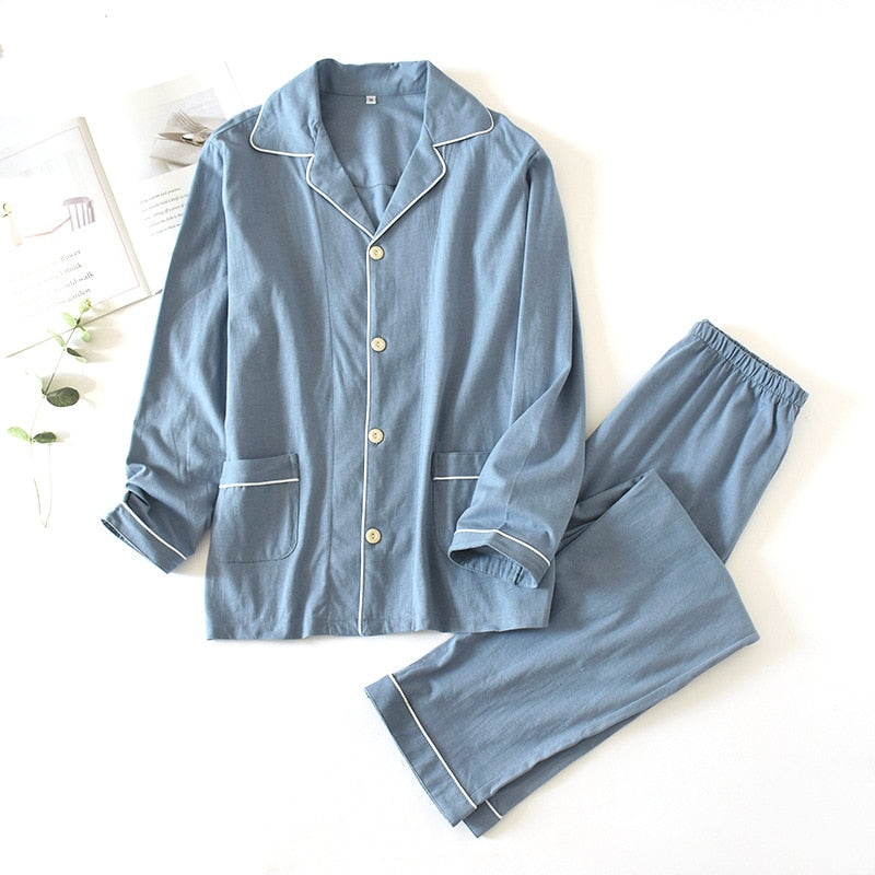 style couple pajamas suit long-sleeved plus size home service