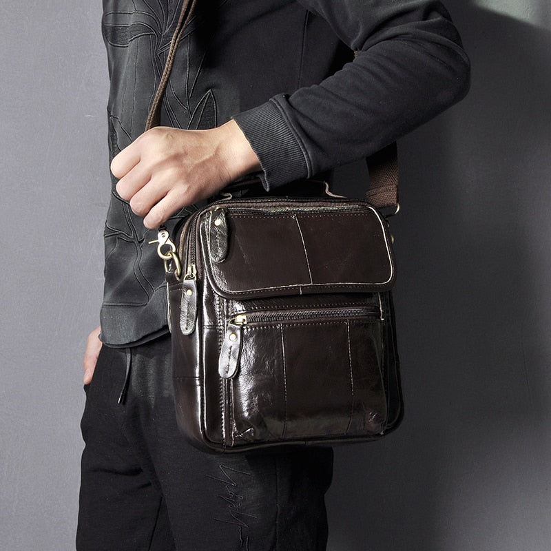 Genuine Original Leather Male Casual Shoulder Messenger bag