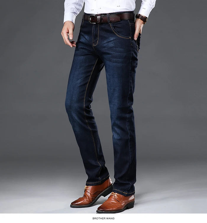 Classic Men's Large Size Jeans Fashion Business Casual