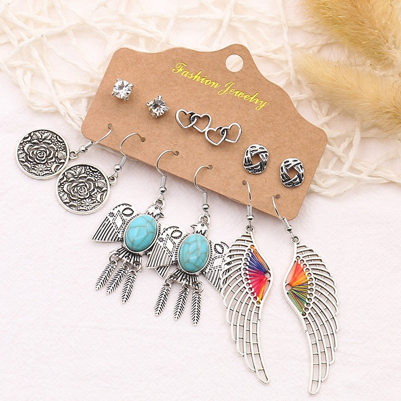 Women Earrings Set Vintage Earrings Bohemian