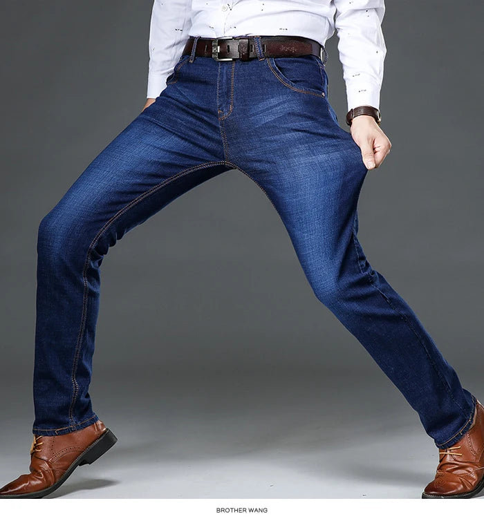 Classic Men's Large Size Jeans Fashion Business Casual