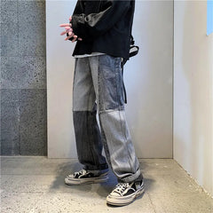 Style Fashion Men's Denim Wide-leg Pants