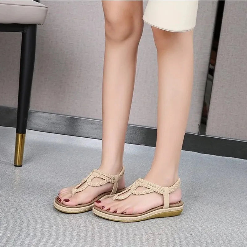 Women Sandals Flip Flops Summer Flat Shoes Bohemian