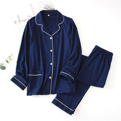 style couple pajamas suit long-sleeved plus size home service