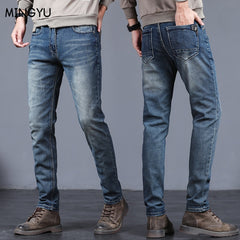 Clothing Jeans Men Streetwear Long Slim Denim Pant