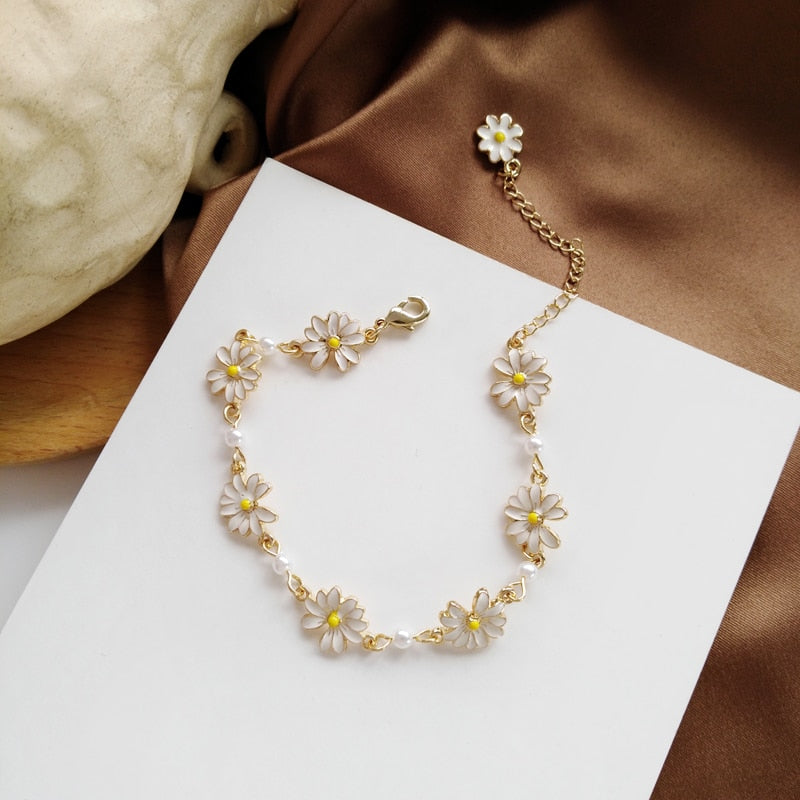 Fashion Sweet Daisy Flower Minimalist Flowers Bracelet