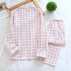 couple pajamas double-layer gauze casual home clothes