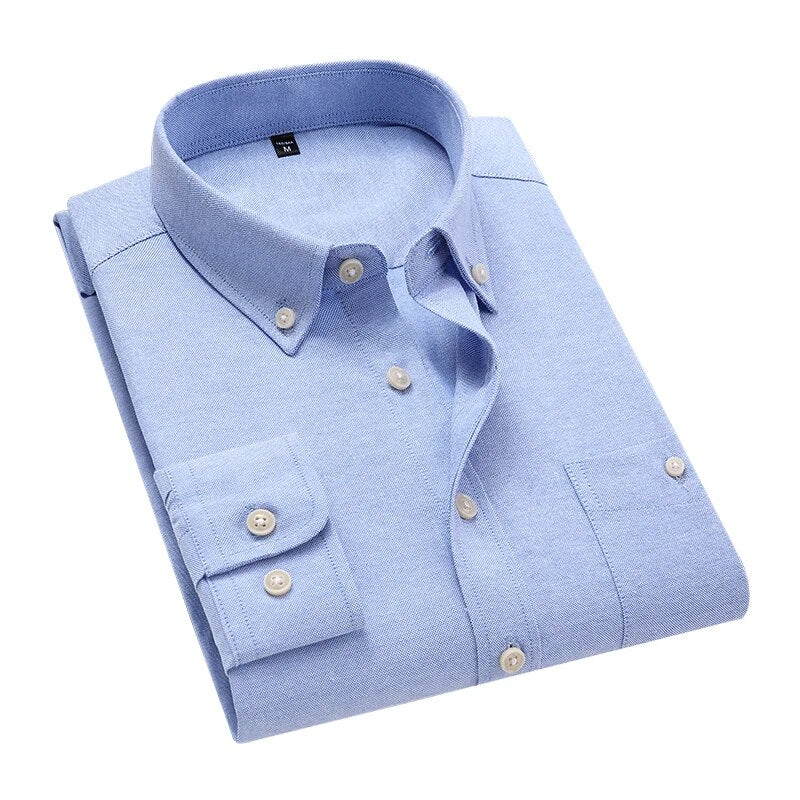 Men's Fashion Casual Long Sleeve Shirt Business Classic