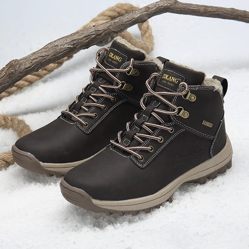 Outdoor Fashion Leather Boots Comfortable Men Shoes