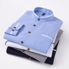 Casual Long Sleeve Shirt Classic Style Fashion Business Clothes