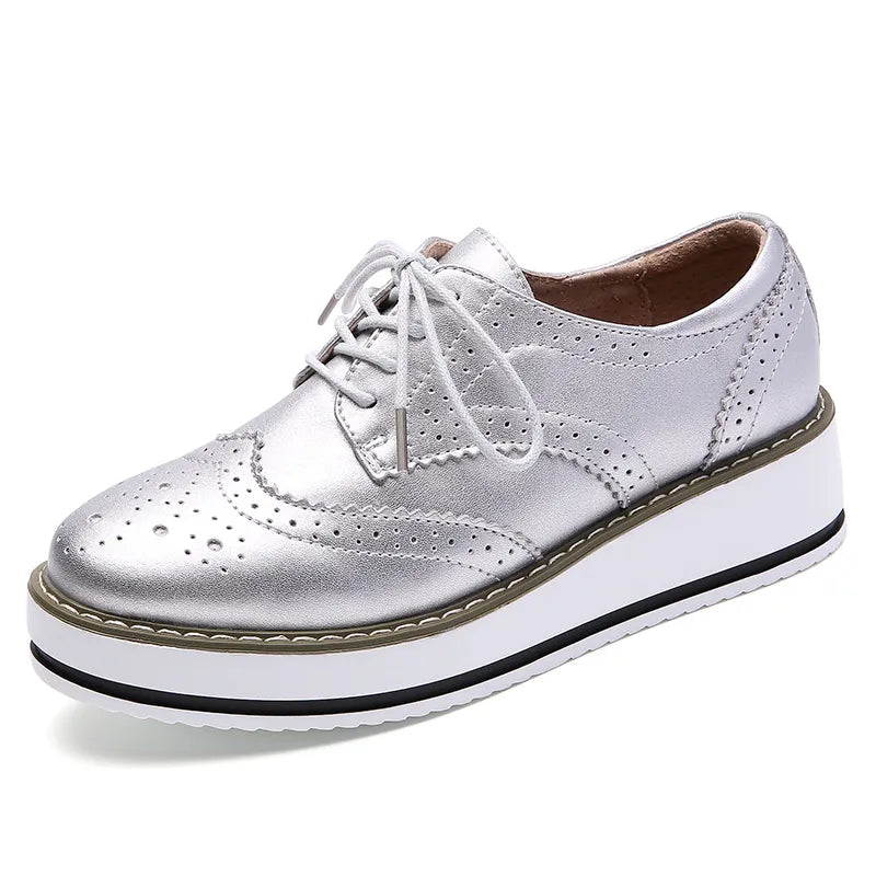 Platform Flats Lace up Classic Footwear Oxford Shoes Lady