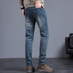 Clothing Jeans Men Streetwear Long Slim Denim Pant