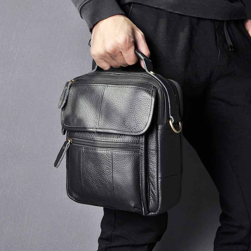 Genuine Original Leather Male Casual Shoulder Messenger bag