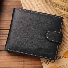 Leather Wallets Solid Sample Style Zipper Purse Man Card Holder