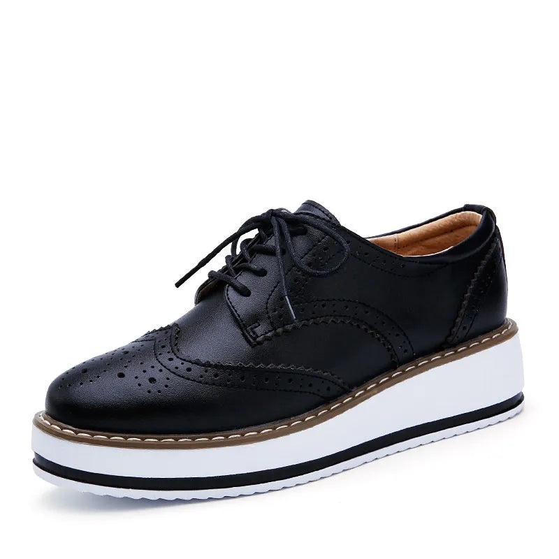 Platform Flats Lace up Classic Footwear Oxford Shoes Lady