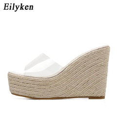 Summer Fashion PVC Jelly Wedges Platform Women's Slippers