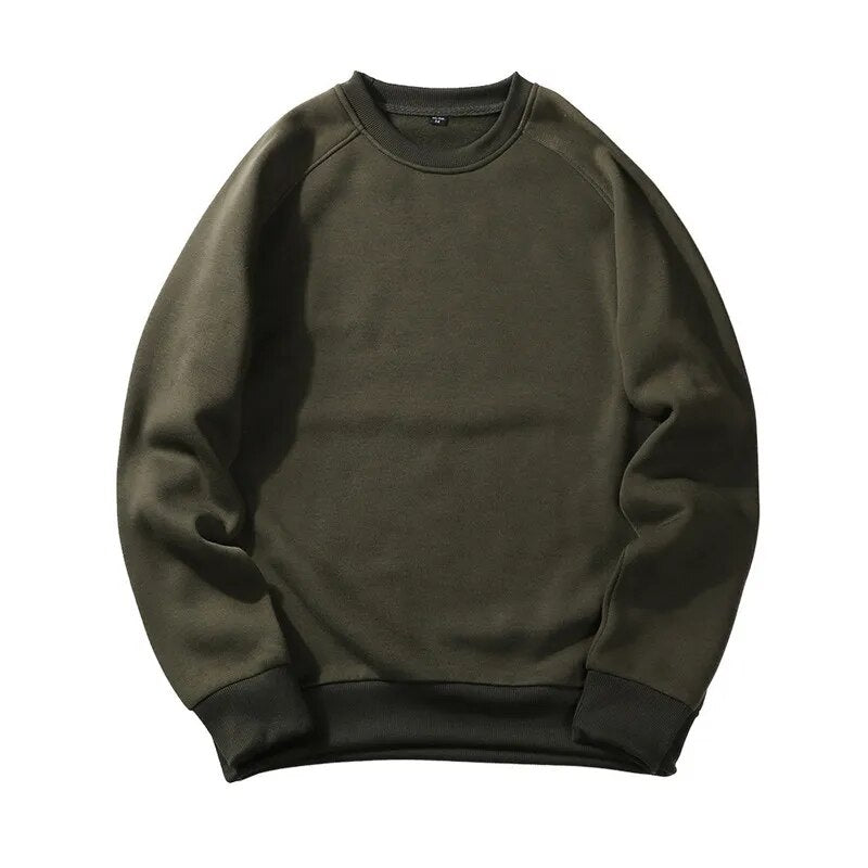 Fashion Brand Men Hoodie Sweatshirt Solid Color Long Sleeve