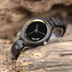 Wood Women Watch Band Exquisite Quartz Watches