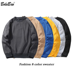 Fashion Brand Men Hoodie Sweatshirt Solid Color Long Sleeve